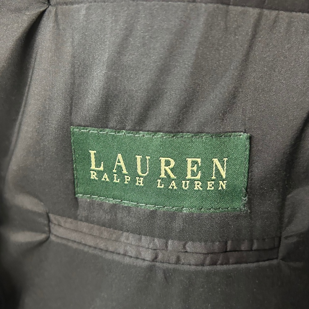 LRL Ralph Lauren 42S Suit 34x30 100% Wool Charcoal Pinstripe Two Button Vented - Picture 3 of 16